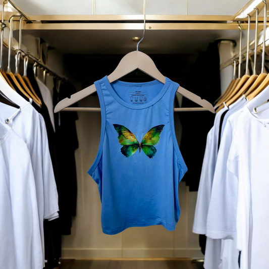 Women's Butterfly Crop Top