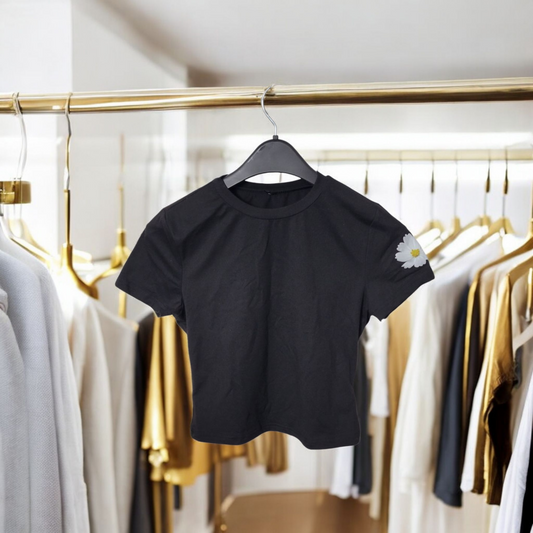Women's Flower Sleeve T-shirt